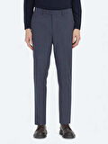 Açık Lacivert Düz Dokuma Fitted Fit Klasik Pantolon