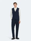 Lacivert Slim Fit Kelebek Yaka Klasik Yelek