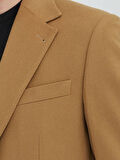 Deve Tüyü Düz Modern Fit Yün Karışımlı Ceket
