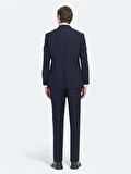 Lacivert Modern Fit Yün Karışımlı Takım Elbise