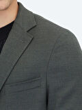 Haki Modern Fit Yün Karışımlı Ceket