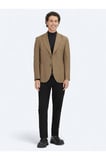 Kahverengi Baskılı Modern Fit Örme Ceket