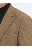 Kahverengi Baskılı Modern Fit Örme Ceket