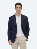 Lacivert Desenli %100 Kaşmir Ceket