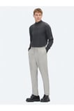 Bej Çizgili Dokuma Jogging Fit Casual Pantolon