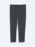 Lacivert Çizgili Dokuma Jogging Fit Casual Pantolon