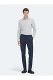 Vizon Çizgili Regular Fit Dokuma Casual %100 Pamuk Gömlek