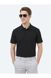 Siyah Düz Polo Yaka %100 Pamuk T-Shirt