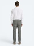 Haki Kumaş Relaxed Fit Casual Keten Karışımlı Pantolon