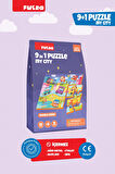 Puedo 36 Parça 9in1 Çift Taraflı Puzzle - My City