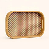 Dekorasyaa Bambu Dikdörtgen Tepsi 33cm x 22cm x 5cm
