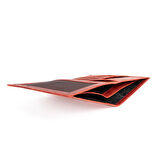 RFID Korumalı Kırmızı Hakiki Deri Pasaport Cüzdanı | Minimalist | Voyager Carnelian