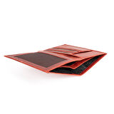 RFID Korumalı Kırmızı Hakiki Deri Pasaport Cüzdanı | Minimalist | Voyager Carnelian