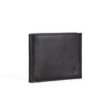 RFID Korumalı Siyah Hakiki Deri Erkek Cüzdan | Minimal | Essential Slim Obsidian