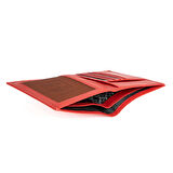RFID Korumalı Taba Hakiki Deri Pasaport Cüzdanı | Minimalist | Voyager Ruby