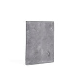 RFID Korumalı Gri Hakiki Deri Erkek Cüzdan | Üç Katlı | Apex Marble