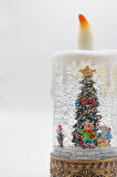Waldern Premium Collection Dekoratif Işıklı Yılbaşı Süs Mum 24 cm