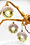 Waldern Premium Collection 3lü Donut Yılbaşı Süs 8 cm