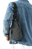 Erkek Bady Bag Göğüs Çantası Kanvas Kumaş Sırt Çantası 27*17 Cm Günlük Omuz Çantası