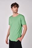 Erkek %100 Pamuk Kısa Kollu Kayık Yaka Tişört