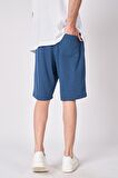 Erkek Dokulu Oversize Bermuda
