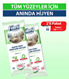 Fibril Pratik Yüzey Temizleme Havlusu Beyaz Sirke Sabun Kokulu 50 Adet XL - 2’li