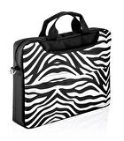 Notebook Laptop Macbook Evrak Çantası 13"-13.3"-14"-15.6" inç - 800 Zebra Desenli