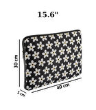 Notebook Laptop Macbook Çantası 15.6" inç - 800-DÜZ Papatya Desenli