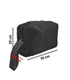 Chic Clutch Seyahat Makyaj Organizeri Kozmetik Çantası Peluş - 250 Siyah