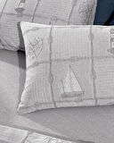 Etretat Çift Kişilik Pamuklu Jakarlı Nevresim Takımı - Gri