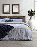 Etretat Çift Kişilik Pamuklu Jakarlı Nevresim Takımı - Lacivert