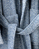 Brest İpliği Boyalı Unisex %100 Pamuk Şalyaka Bornoz - Mavi