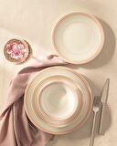 Moulin 6 Kişilik 24 Parça Yemek Takımı - Beyaz/Turuncu