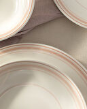 Moulin 6 Kişilik 24 Parça Yemek Takımı - Beyaz/Turuncu