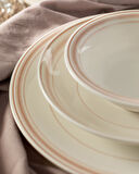 Moulin 6 Kişilik 24 Parça Yemek Takımı - Beyaz/Turuncu