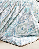 Norris Tek Kişilik %100 Pamuk Ranforce Lastikli Baskılı Nevresim Takımı - Gri/Mint