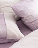 Adelya Çift Kişilik %100 Pamuk Madame Coco Crep Baskılı Nevresim Takımı - Mürdüm