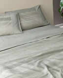 Candide King Size %100 Pamuk Madame Coco Crep Baskılı Nevresim Takımı - Haki