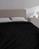 Manon King Size %100 Pamuk Ranforce Düz Nevresim - Siyah