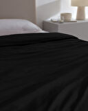 Manon King Size %100 Pamuk Ranforce Düz Nevresim - Siyah