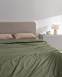Manon King Size %100 Pamuk Ranforce Düz Nevresim - Yeşil