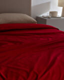 Manon King Size %100 Pamuk Ranforce Düz Nevresim - Kırmızı