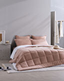 Bobigny Çift Kişilik Pamuklu Supersoft Comforter Set - Pudra