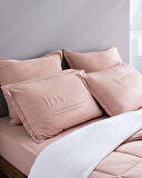 Bobigny Çift Kişilik Pamuklu Supersoft Comforter Set - Pudra