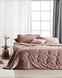 Kaira Tek Kişilik Comforter Set - Pudra