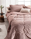 Kaira Tek Kişilik Comforter Set - Pudra
