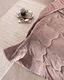 Kaira Tek Kişilik Comforter Set - Pudra
