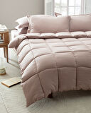 Mona Tek Kişilik Comforter Set - Pudra
