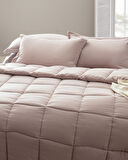 Mona Tek Kişilik Comforter Set - Pudra