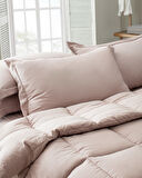 Mona Tek Kişilik Comforter Set - Pudra